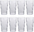 Unbreakable Plastic Drinking Glasses,Set of 6, Shatterproof Drinking Cups, Plastic glass cups,20ozplastic Tumbler Cups, Dishwasher Safe (Clear, 20oz)