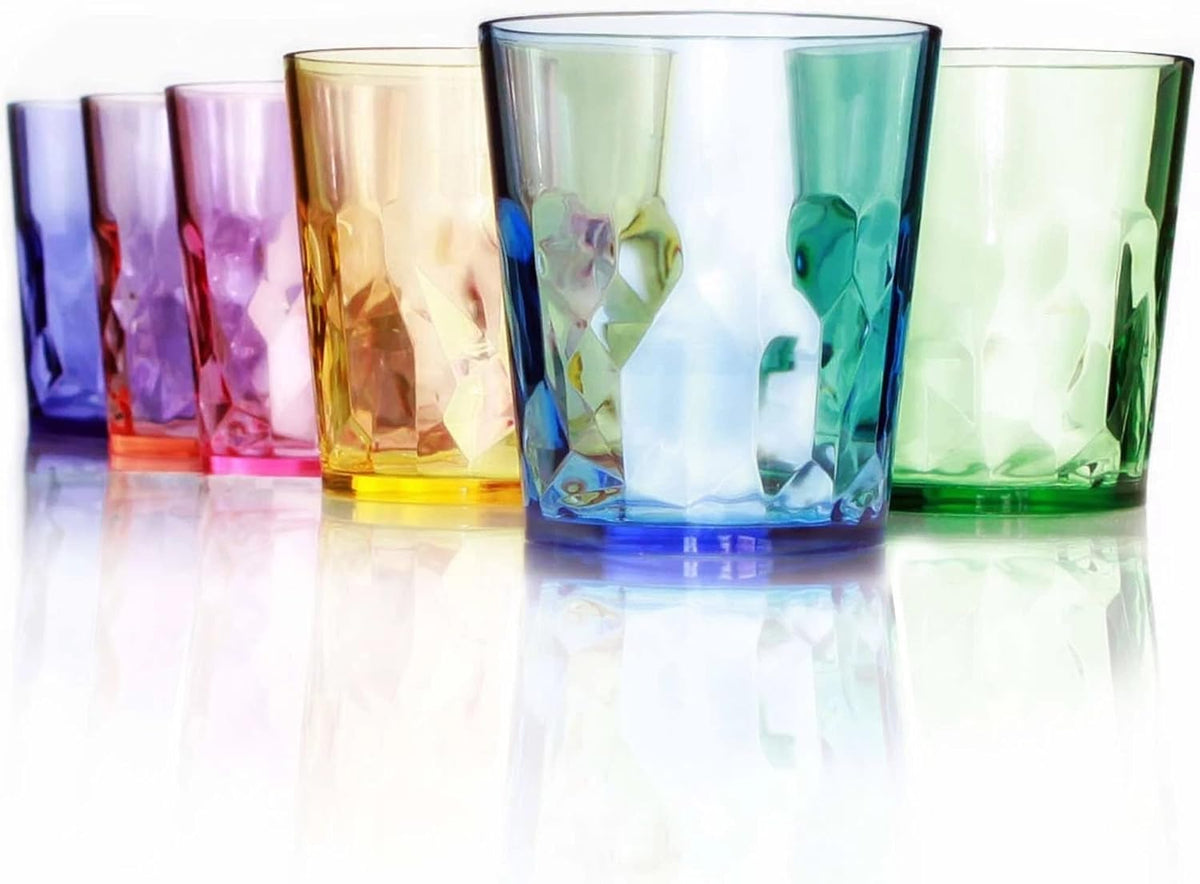 SCANDINOVIA - 13oz Unbreakable Premium Drinking Glasses Set of 6 - Made in Japan - Super Grade Acrylic Plastic - Perfect for Gifts - Dishwasher Safe