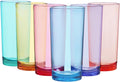 Acrylic Classic Clear Plastic Reusable Drinking Glasses (Set of 6) 16oz Water Cups | BPA-Free Tumblers,  Top-Rack Dishwasher Safe