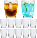 QAPPDA 7 Ounce Juice Glasses, Stackable Drinking Glass Set of 12, Clear Water Glasses Durable Homemade Beverage Tumbler for Soda, Mixed Drinks, Milk