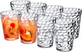 Amazing Abby - Iceberg - 16-Ounce Plastic Tumblers (Set of 8), All-Clear Reusable Plastic Cups, Stackable, BPA-Free, Shatter-Proof, Dishwasher-Safe