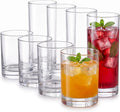 Meolibour® Acrylic Drinking Glasses Set of 8, 14oz Rocks & 20oz Water Cups, Unbreakable Plastic Drinkware, Clear Kitchen Tumblers for Home Outdoors