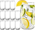 16 oz Can Shaped Glass Cups, Set of 12 Beer Can Glasses, Aesthetic Soda Can Cup Clear Glass Tumbler Beer Glasses, Cute Cups Tall Cocktail Drinkware